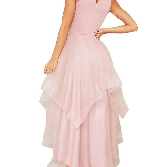 NWT CHI CHI LONDON PINK HIGH LOW DRESS (US SIZE 6 / MED) PETITE - Picture 7 of 10